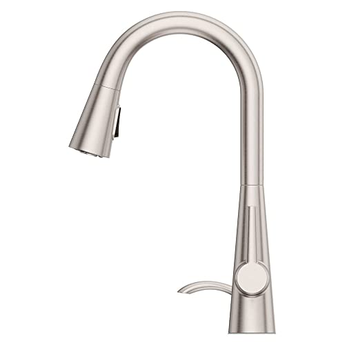 Pfister-Barulli-Kitchen-Faucet-with-Pull-Down-Sprayer-and-Soap-Dispenser-Single-Handle-High-Arc-Spot-Defense-Stainless-Steel-Finish-F5297BARGS Pfister Barulli Kitchen Faucet with Pull Down Sprayer and Soap Dispenser Single Handle High Arc Spot Defense Stainless Steel Finish F5297BARGS