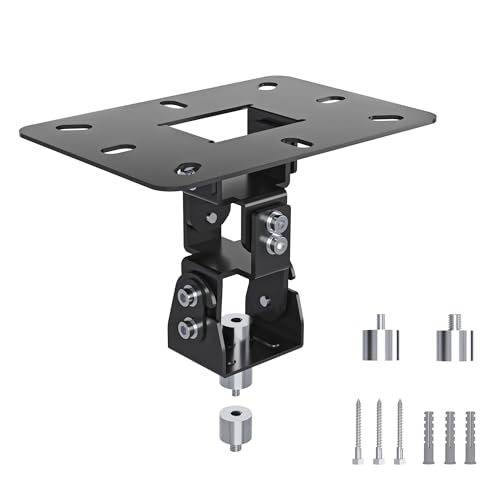 Image of XINLEI Mini Projector Ceiling Mount Stand Adjustable Wall Mount Hanger Bracket for Mini Projector with 2 Free Adapters, Black PR14MINIB