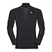 Produktbild Odlo Herren Unterhemd BL TOP Turtle Neck l/S Half Zip Performance Warm, Black - Odlo Concrete Grey, XL, 188082