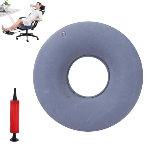 Miayical Sitzring nach OP & Hämorrhoiden Sitzkissen – Orthopädisches Ringkissen mit Pumpe für Schwangerschaft, Steißbein, Ischias & Dekubitus | Medizinisches Donut Kissen zur Schmerzlinderung, Grau
