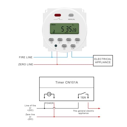 Timer Switch CN101A programmable 220V évite les surchauffes d'appareils électriques