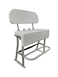 Brocraft Boat Leaning Post with Rod Holder and Convertible Backrest / Leaning Post with Folding Foot Rest , Backrest and 4 Pole Rod Holders