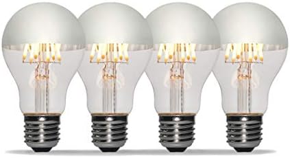 3 Pack - Modvera G25 LED Globe Edison Bulb 40 Watt Equivalent Uses Only 4 Watts, 420LM, 2700K- Dimmable G80 Bulb, Clear Glass. UL Listed RoHS Compliant