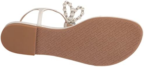 Badgley Mischka Women's Fayth Flat Sandal, Soft White Satin, 8 | Image 3