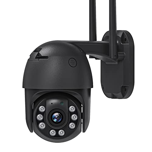 Flash Deals - 70% OFF Security Camera Outdoor with 1080P Color Night Vision, Pan/Tilt, Motion Tracking, Instant Alerts, IP65 Weatherproof, Works with Alexa,Remote Monitoring, 2.4GHz WiFi Connection for Home Surveillance