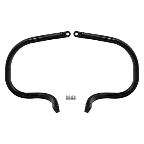 StoßStange Motorrad Motor Schutz Autobahn Crash Bar Für Indian Für Chief Für Bobber Für Dark Horse 2022-2023 SturzbüGel Sturzpads(Schwarz)