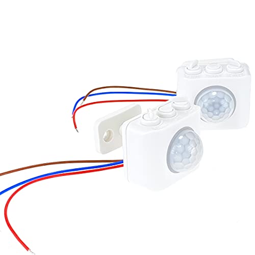 遮断用モーション人感センサー 人がいないと通電し人の動きをセンサーが感知すると遮断 一般的な人感センサーと逆の動作 AC100V 最大負荷100Wまで対応(2個)