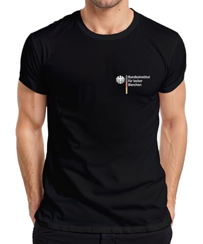 Bundesinstitut für lecker Bierchen Bierliebhaber Geschenk Malle Party Herren T-Shirt Schwarz L