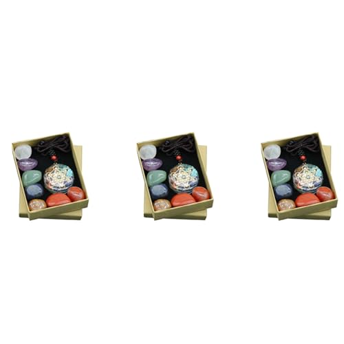 Collection de pierres précieuses de chakra en cristal d'aura poli pour collier d'exception - 2