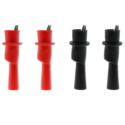 ZZHXSM 4PCS 10A 1000V Multimeter Push On Insulated Alligator Clips Multi Testers for Electrical Testing