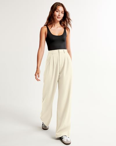NIMIN Wide Leg Dressy Pants High Waisted Work Business Casual Slack 2025 Summer Flowy Palazzo Trousers with Pockets4