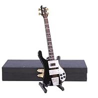 Including: 1x miniature electric bass guitar, 1x stand, 1x case. String configuration: 4 strings. It can be used as musical-themed decoration and ornament (Non Playable Simulate Instrument) About Size: The size of miniature electric bass guitar is 6....