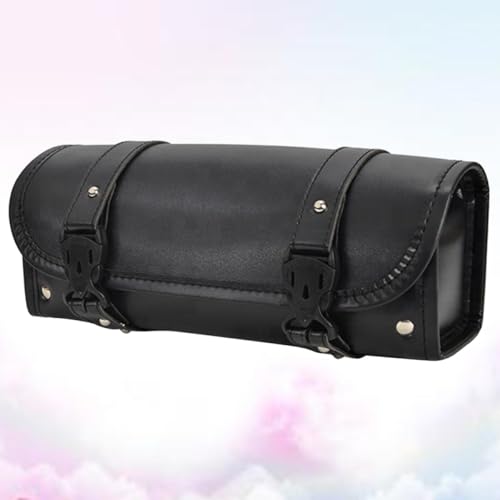Bolsa colgante para motocicleta Abaodam de cuero estilo vintage para almacenamiento y accesorios compatible con motos cruiser y eléctricas miniatura 6
