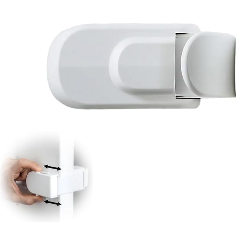 The Snap-On Door Lock Kids Can't Reach or Defeat, Child Locks for Doors, Childproof Door Lock, No Tools or Adhesives Required, Simple Install Safety Locks for Kids, Toddlers, Baby, Dogs & Cats