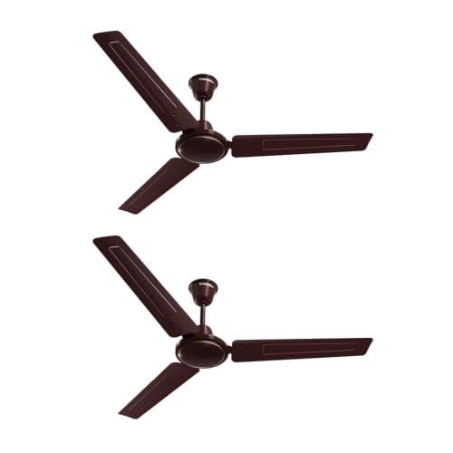 Image of Crompton SUREBREEZE SEA SAPPHIRA 1200 mm Ceiling Fan for Home | BEE Star Rated Energy Efficient Fan | Superior Air Delivery | HighSpeed | 2 Years Warranty | (Lustre Brown), Pack of 2
