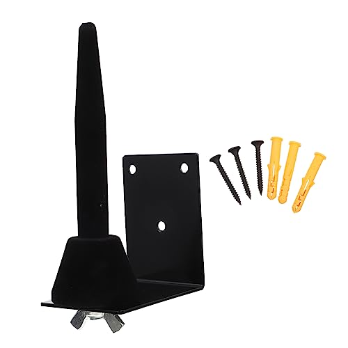 Hemoton Wall Rack Black Flute Hangers for Wall Sturdy and Sturdy Display Holder