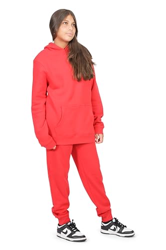 Image of EVERYDAY KIDS Girls' Cotton Fleece Sweatpants; Girls' Activewear Jogger Pants - Soft and Breathable Cotton /Poly Blend