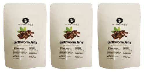 Thailand Unique Giant Earthworm Jerky - 5 G bag These Edible Bugs are Marinated in Sweet Chilli Sauce - Image 4