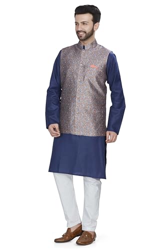 Image of BE ACTIVE Cotton Nehru Jacket for Men | Versatile Festive & Casual Ethnic Wear | Ethnic Standard Length Jacket