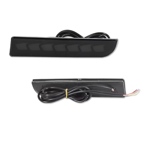 Réflecteur de pare-chocs arrière Mitsubishi Lancer et Evolution X feu stop clignotant noir fumé