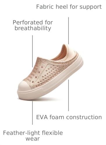 Image of EasyStar Toddler Summer Water Shoes Kids' EVA Sandals with Cushioned Fabric Heel