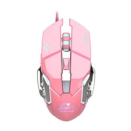 Cable 3200DPI 6 botones Luz blanca Oficina Gaming Mouse Computadora Portátil Accesorio Periféricos de Ordenador Cover