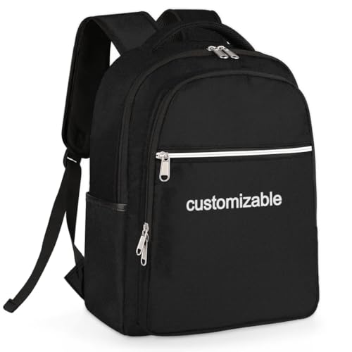Mochila personalizada personalizada com impressão de alta resolução, mochila personalizada de camada dupla com compartimentos para homens e mulheres - Mochila personalizada para laptop, Multicolor02