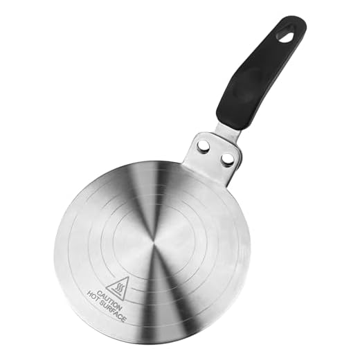WinGluge Inductie adapterplaat 13 cm, inductie, adapterplaat, adapter, roestvrij staal, inductieplaat, met handvat voor gebruik van koffiepotten op inductiekookplaten