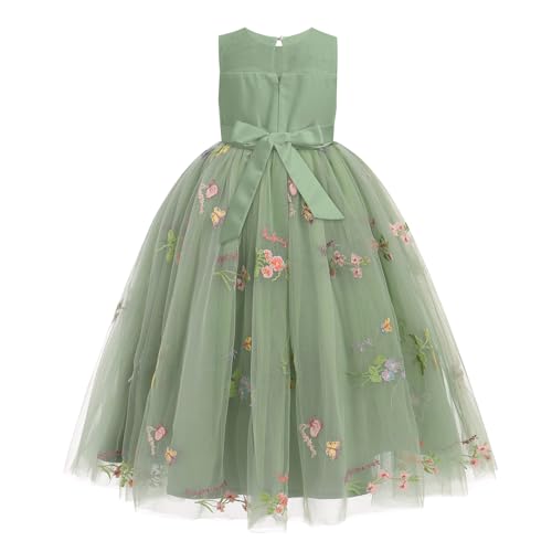IBTOM CASTLE Kids Flower Girl Dress Embroidery Sleeveless Birthday Dress Lace Tulle Party Dress Bridesmaid Wedding2