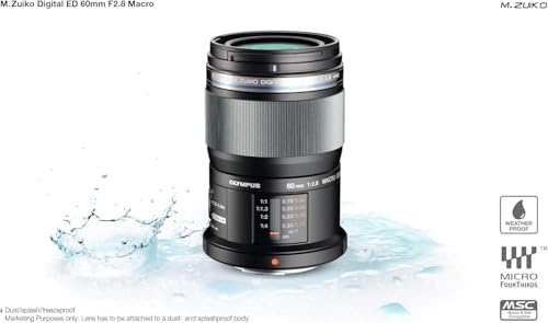OM System Olympus EM-M6028 M.Zuiko Digital ED 60MM F2.8 Macro Lens(Black)
