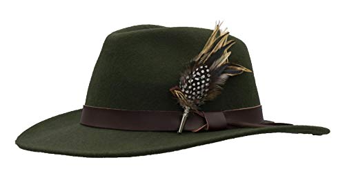 Chapeau fedora pliable et imperméable en feutre de laine de qualité