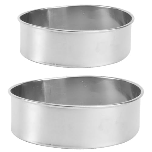 Zerodeko Cedazo de Polvo de Acero Inoxidable 2 Piezas Malla Fina 60 Mesh para Cocina, Colador Redondo para Hornear y Repostería y Conveniente
