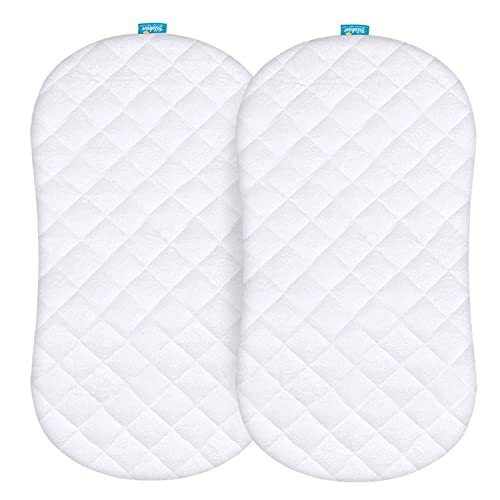 Biloban Waterproof Mattress Protector, Quilted Mattress Cover And 100% Jersey Knit Cotton Bassinet Sheets For Halo Bassinet Swivel Sleeper #TOP1