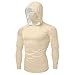 Fishing Shirts for Men - Mens Hooded Sun Shirt with Mask - Long Sleeve UPF 50+ Rash Guards Lightweight Hoodies Khaki