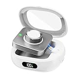 PARBTG Wireless Charging Case Compatible with Ou-ra Ring Gen 4 & 3 Charger, 2000mAh Portable Charging Case with LED Display for Fitness & Travel, 30-Day Runtime (Official Charger Not Included) White