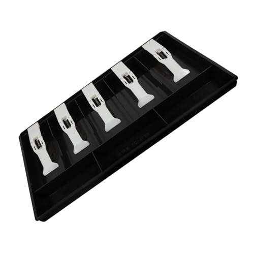 Gogogmee Multi-Compartment Cash Drawer Tray Money Organizer with Coin and Bill Slots Replacement Till for Restaurants Supermarkets and Retail Stores Neat Cash Display Box