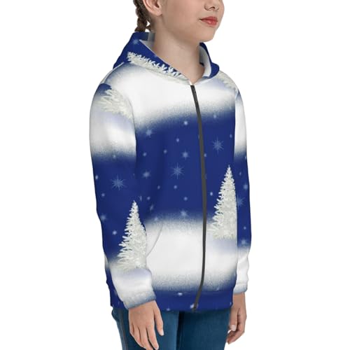 Christmas Fir Tree Kids Pullover Hoodies Boys Zip Up Sweatshirts Girls Athletic Clothes with Pocket4