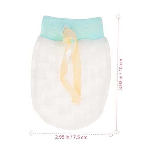 2Pairs Adjustable Ice Silk Mittens Breathable Scratch Gloves for Newborns Compact Mitten Yellow and Green for Summer Use2