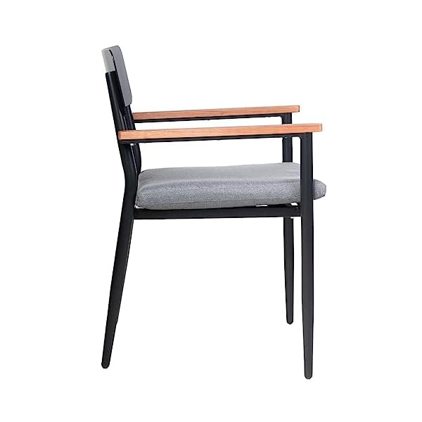 OUTLIV. Stapelsessel Lorenzo Aluminium & Eukalyptus, Anthrazit