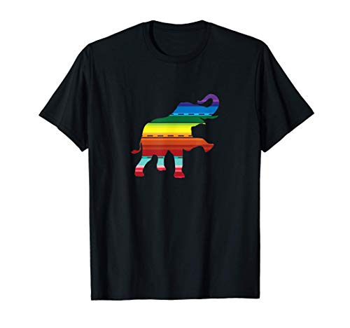 Colorido sarape elefante étnico mexicano estilo español Camiseta