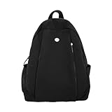 [Manatsulife] リュック バックパック 大容量 超軽量（240g） ナイロン 防水 リュックサック 無地 通学 通勤 旅行 アウトドア おしゃれ 人気 カジュアル シンプル 9色展開 男女兼用 B1603 (ブラック)