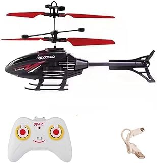 Flying Helicopter,Remote Control Helicopter for 6 + Years Boys Indoor and Outdoor Helicopter, Palm Sensing Helicopter with led Lights Remote Control Helicopter(Pack of 1) (Black-red) (B0DDHSS56Q) Amazon Price History, Amazon Price Tracker
