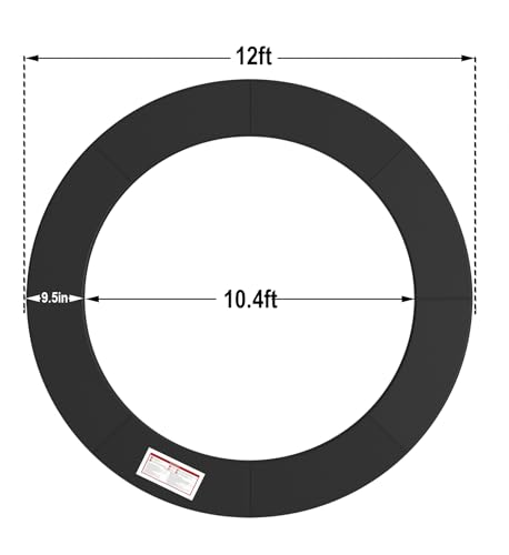 LANGXUN 10ft 12ft 14ft 16ft Trampoline Pad, Universal Trampoline Repalcement Safety Pad, Replacement Trampoline Parts, Waterproof Surround Spring Foam Cover for Round Frame Blue Black Pink Green by LANGXUN - Image 2