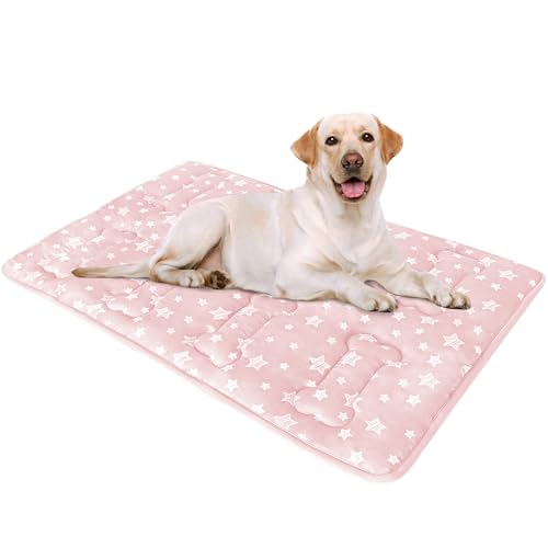 Dog Crate Mat (36" X 23"), Soft Dog Bed Pad Mat with Cute Prints