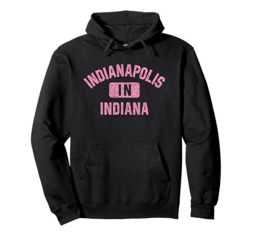 Indianapolis Indiana Gym Pink Pullover Hoodie