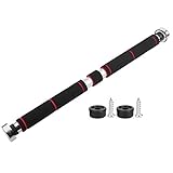 【Sicher und zuverlässig】: Die Klimmzugstange ist sicher und zuverlässig, verhindert effektiv das Aufwickeln und Drehen, sehr stabil, mit Schnalle zum Befestigen des Stahlrohrs, sicherer.