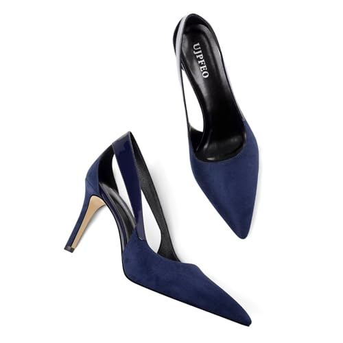 Women's Pumps Pointed Toe High Heels Closed Toe Comfortable Stiletto Suede Heels Dress Office Work Shoes for Women3