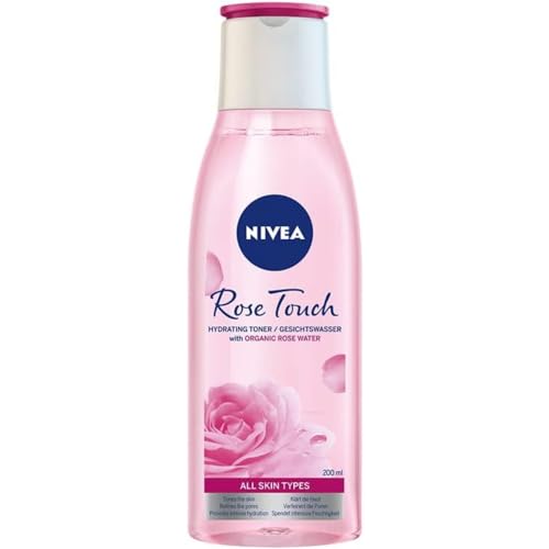 NIVEA Rose Touch Hidratante Tónico Facial con Agua de Rosa Orgánica 200 ml