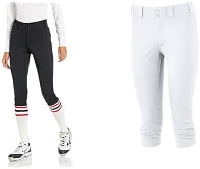 Mizuno Womens Prospect Softball Pant, Black, X-Small US Womens Prospect Softball Pant, White, X-Small US