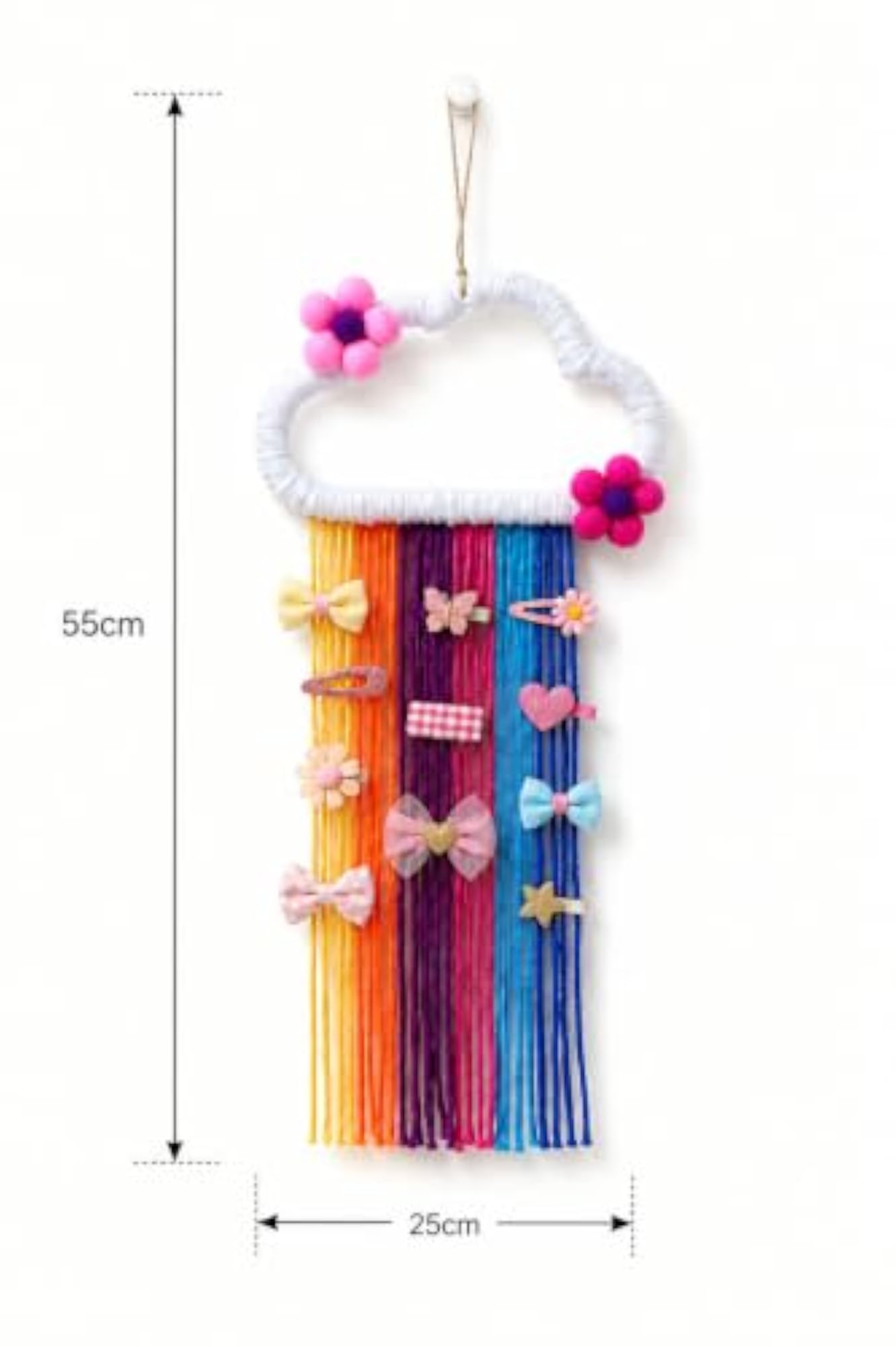 Rainbow Cloud Wall Hanger, Hair Accessories Organizer